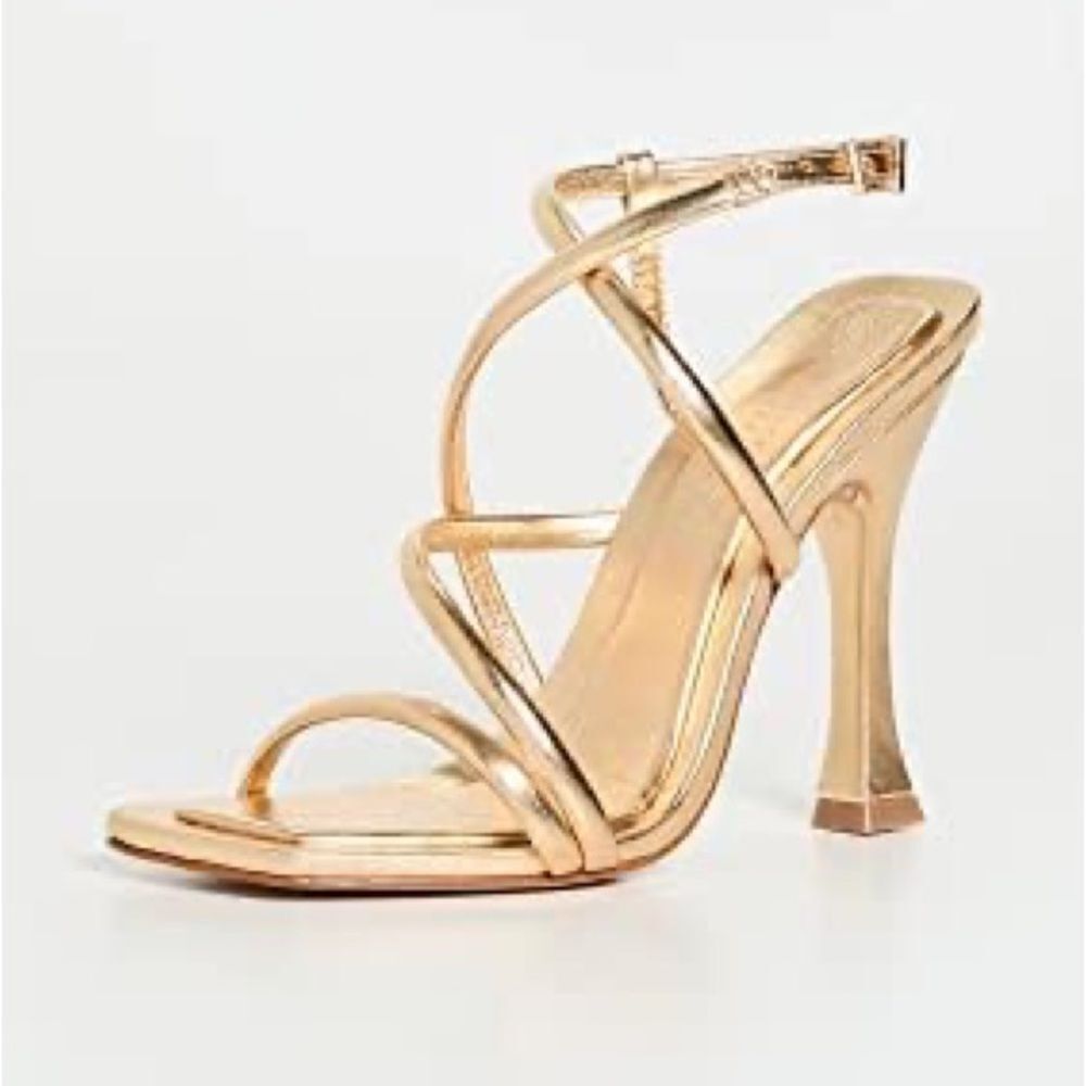 SCHUTZ Gold Strappy Heels
